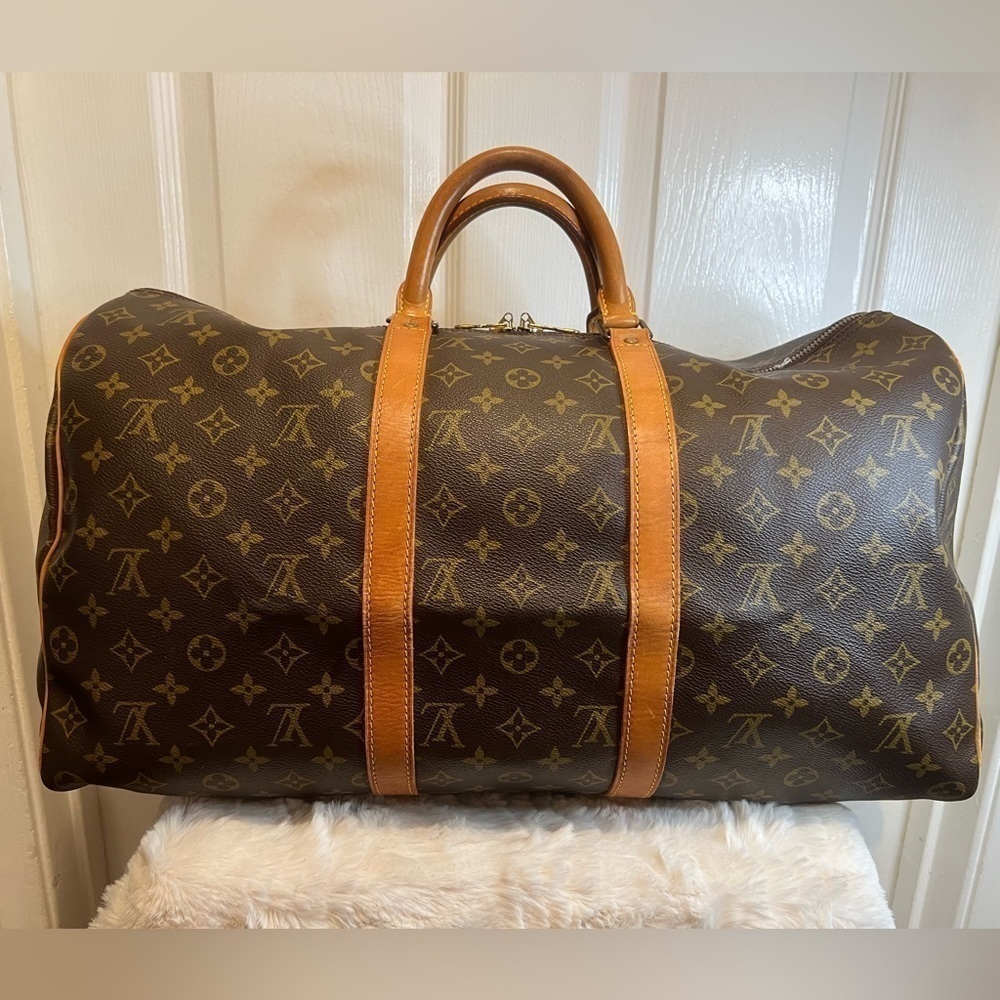 ✈️ LOUIS VUITTON 50 MONOGRAM KEEPALL 50 DUFFLE.